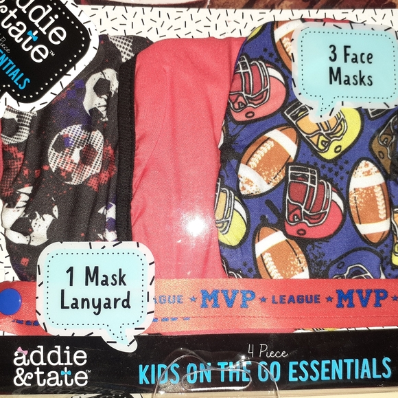 6 BOYS FACE MASKS AND 2 LANYARDS SETS - Picture 2 of 3